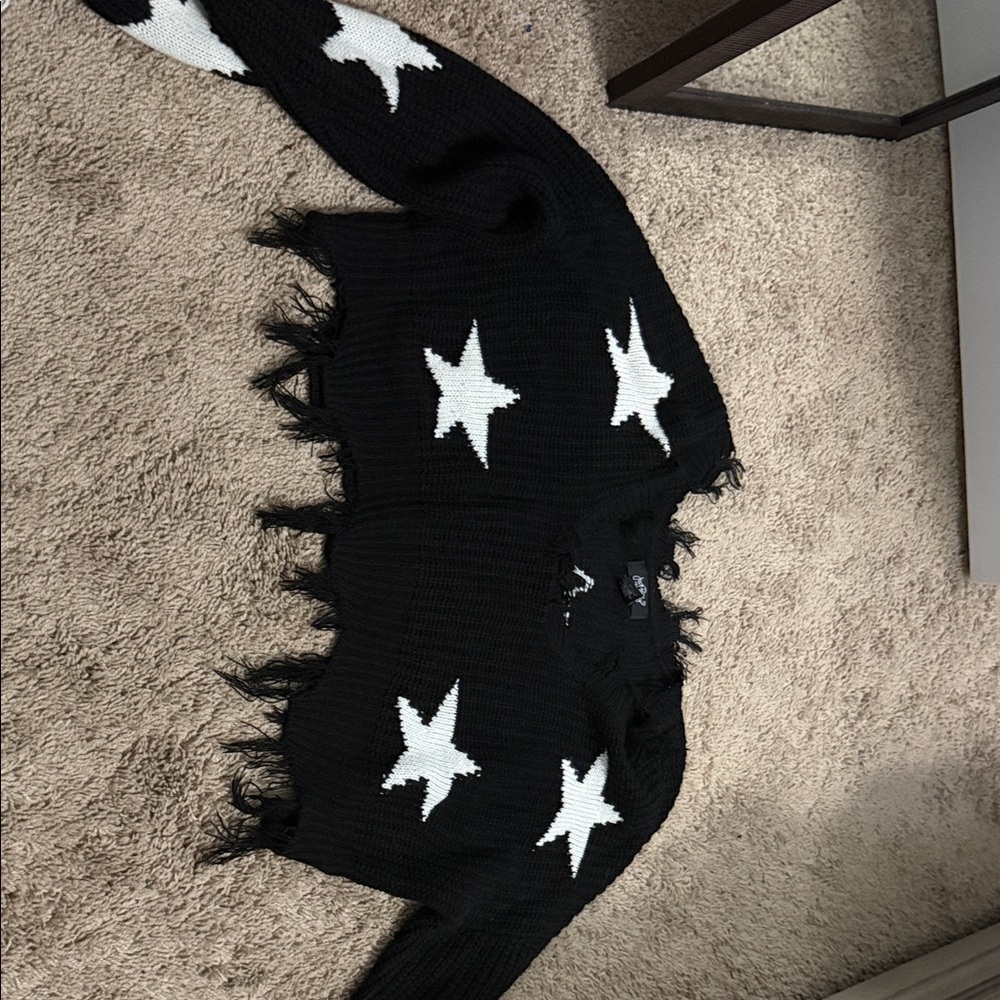 Black Sweater with White Stars